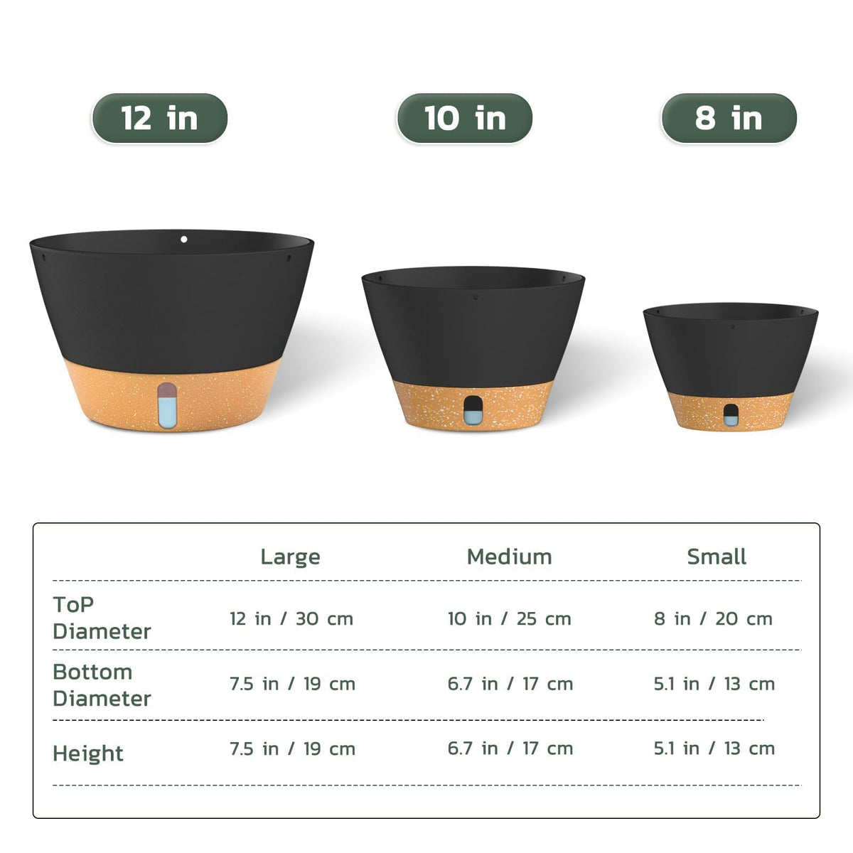 ZMTECH 2-Pack 10-Inch hanging planter built for indoor and outdoor durability
