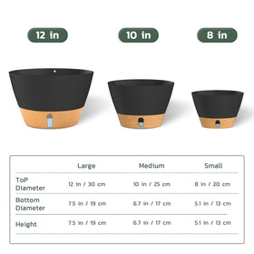 ZMTECH 2-Pack 10-Inch hanging planter built for indoor and outdoor durability