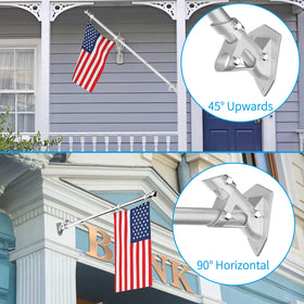 ZMTECH flag pole easy install with four-stage design.