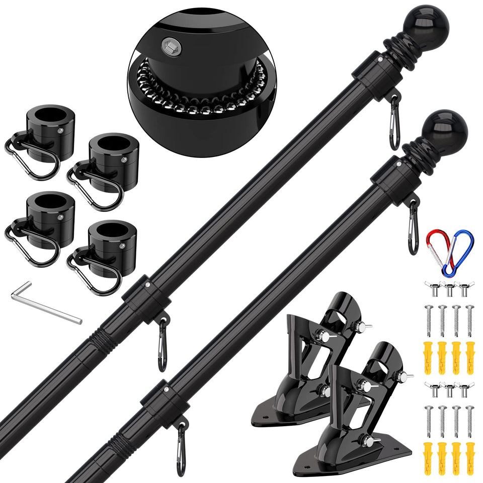 ZMTECH flag pole 6ft stainless steel for outdoor use, durable and weather resistant.