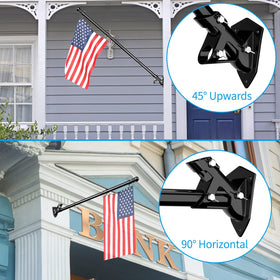 ZMTECH stainless steel flag pole shines in sun and rain with rust-free durability.