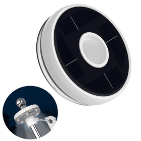 Zmtech flagpole solar light on pole provides bright nighttime visibility