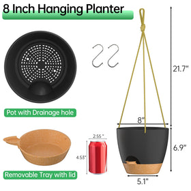 ZMTECH two-pack self-watering planters with reservoir for easy care