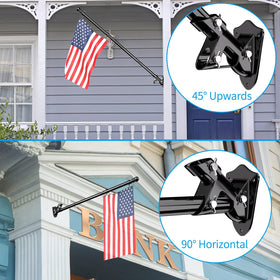 ZMTECH upgraded bracket supports 90 and 45 degree mounting for stable outdoor installation.