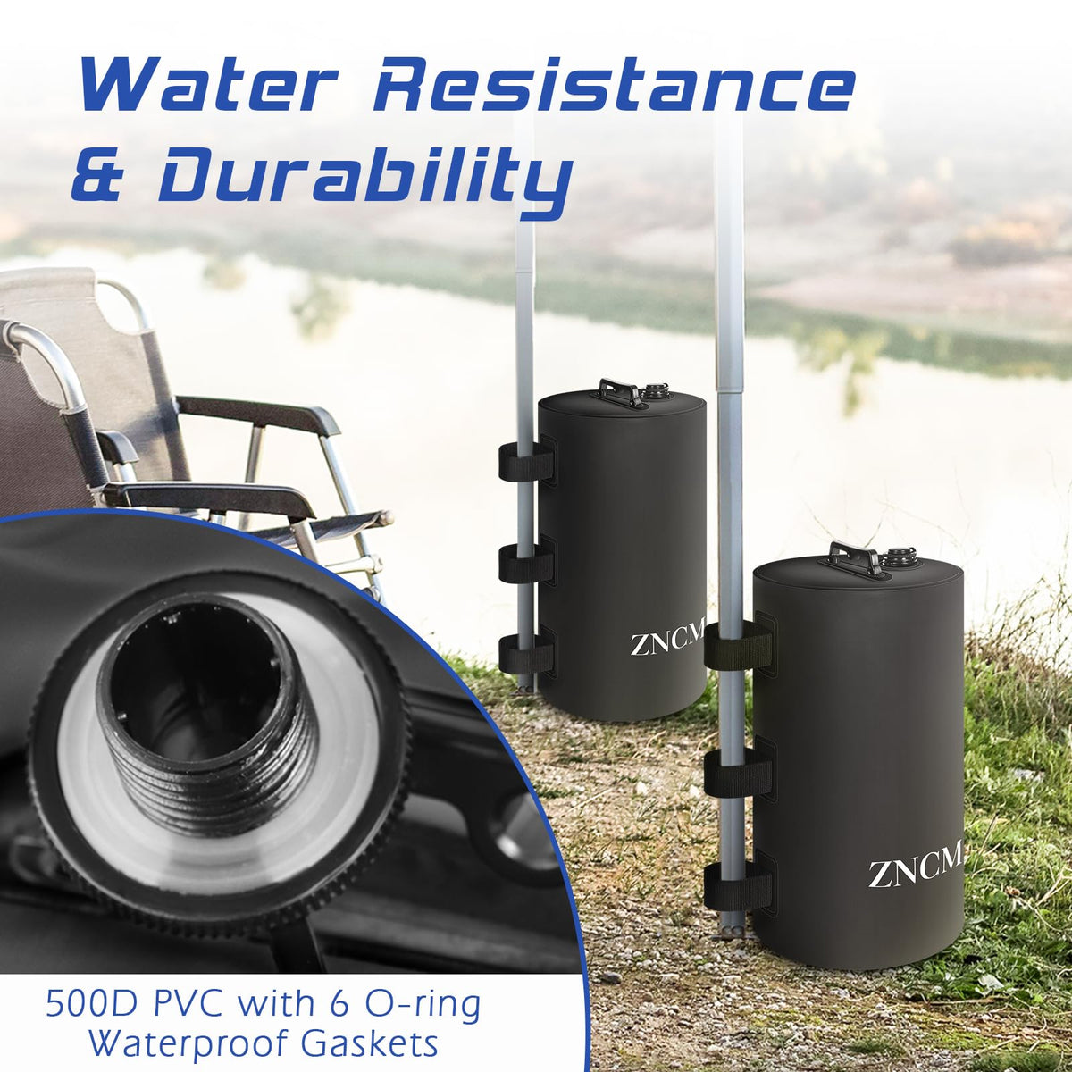 ZNCMRR weight bag dimensions: about 8.2in wide by 13in high for easy fit.