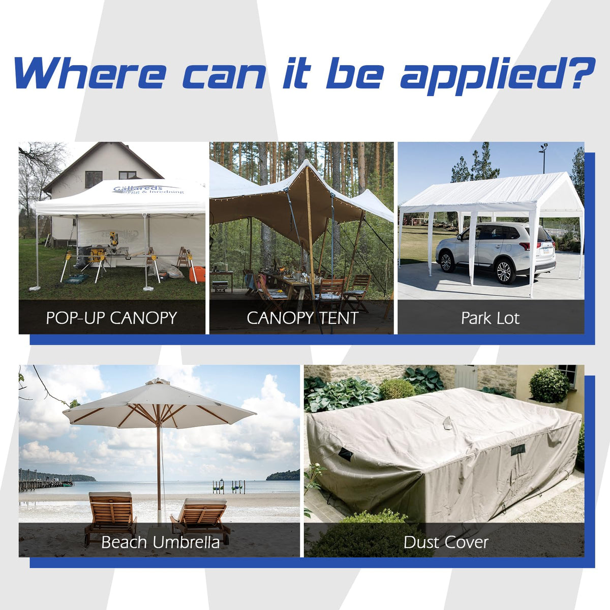 ZNCMRR four-pack ready for gazebo or camping tent anchoring on the go.