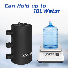 ZNCMRR weight bags showing strap attachment to tent legs for stability.