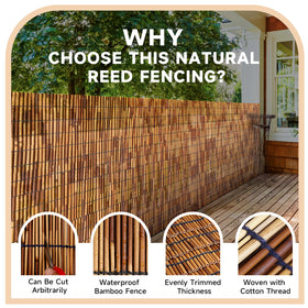 ZNCMRR durable reed screens withstand weather while maintaining natural aesthetics.