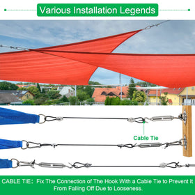 ZNELLY pad eye and snap hook secure versatile mounting points.