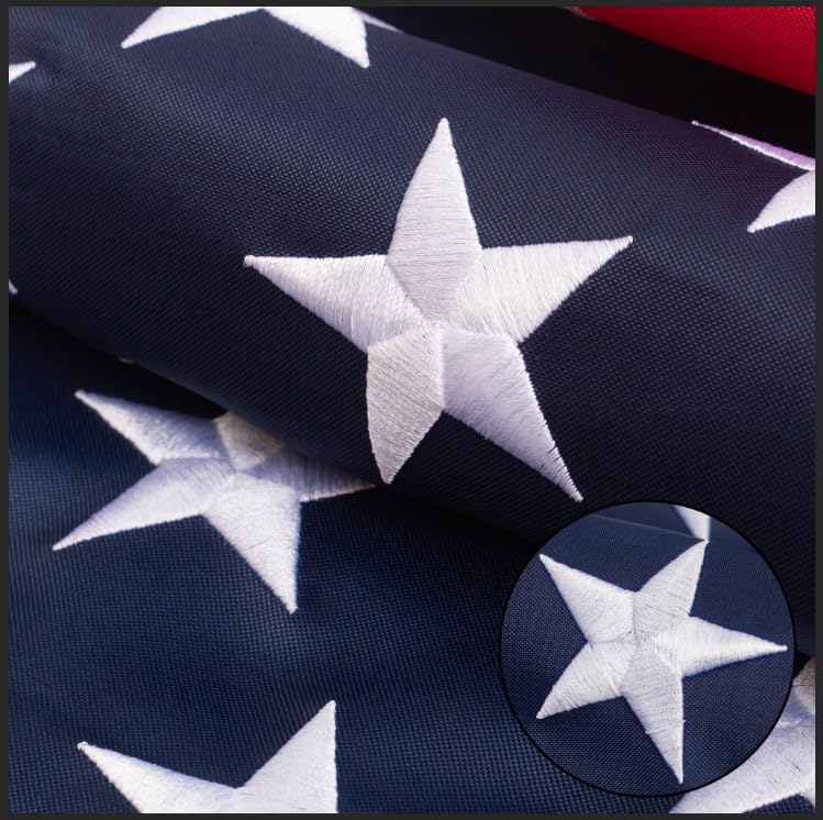 ZNNOPAX American flag 2x3 ft outdoor on pole, durable 210D polyester