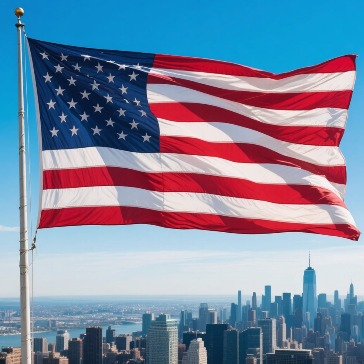 Brass grommets and a solid flag head for secure mounting.