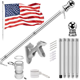 ZNNOPAX stainless steel flag pole kit for rugged outdoor use