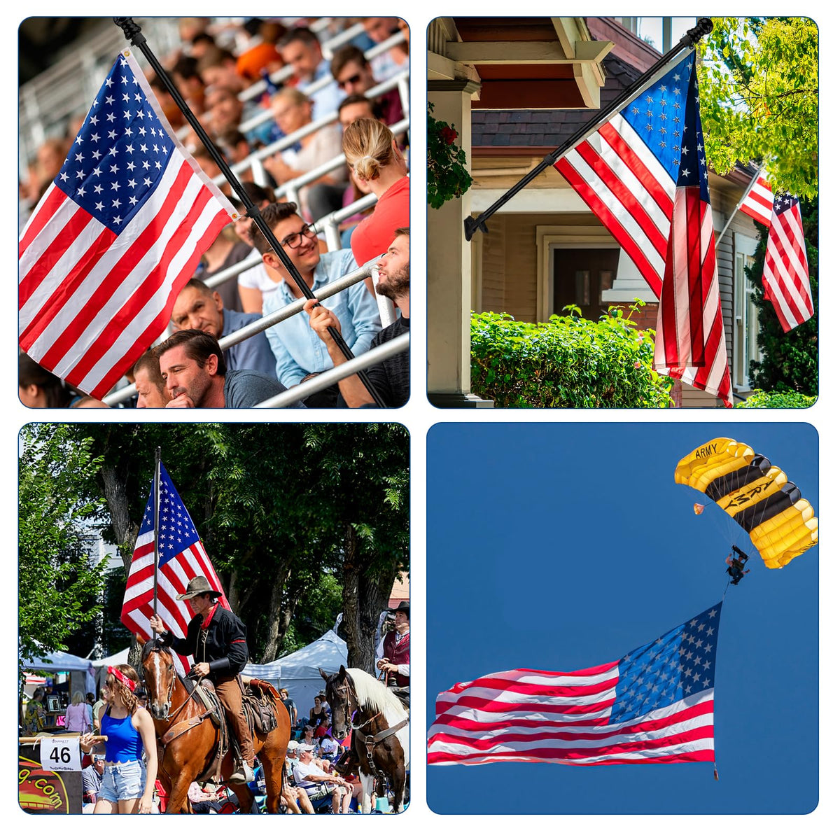 ZNNOPAX outdoor flag display kit for seasonal or daily pride.