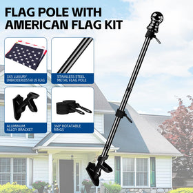 ZNNOPAX stainless steel flagpole resists rust for year-round use.