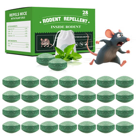 ZNZTO 28-pack mouse repellent balls provide long-lasting indoor and outdoor protection.
