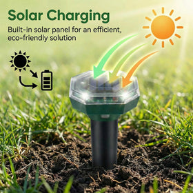 ZNZTO Ground installation of ultrasonic pest repellent for easy setup.