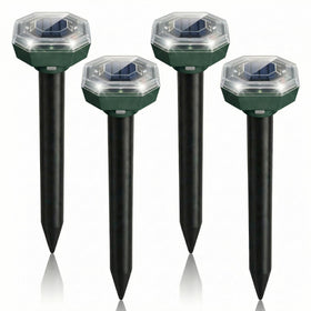 ZNZTO Mole Repellent Ultrasonic 4-Pack protecting yard from burrowers.