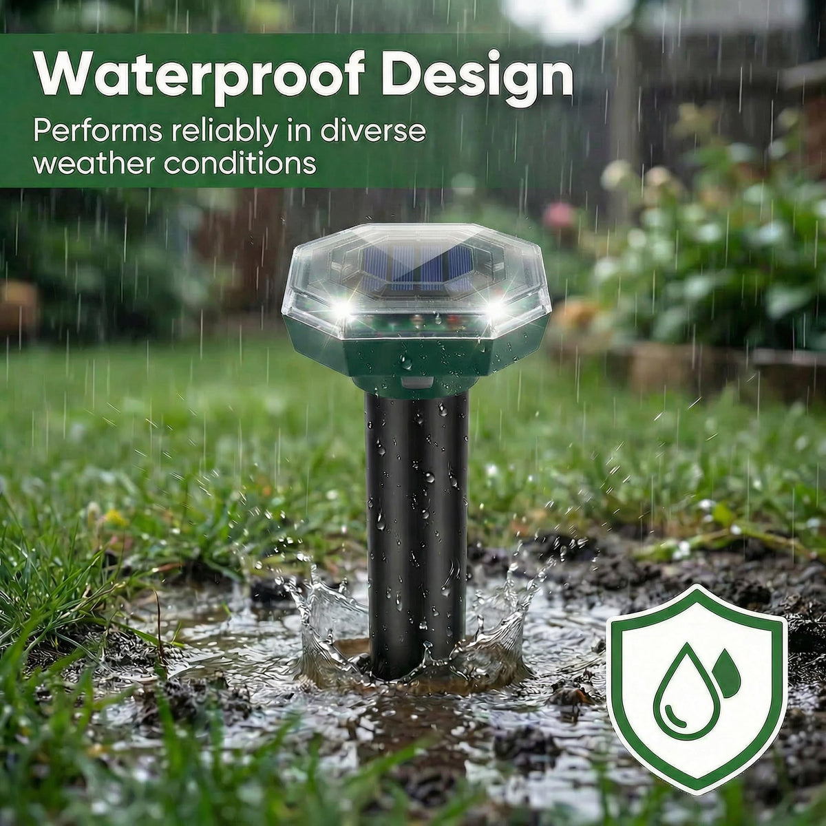 ZNZTO Waterproof outdoor pest repellent stands up to rain and wind.