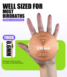 ZOBUU copper disk top view highlighting raised triple-point support for balance
