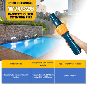 Zodiac Baracuda G3 Pro compatibility extension pipe improves suction cleaning.