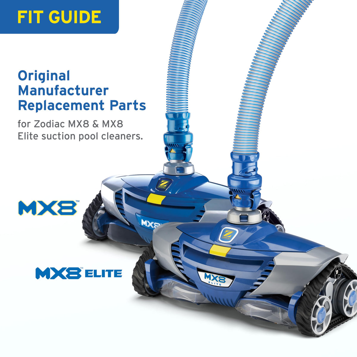 Zodiac MX8 Elite tune up kit: durable tracks provide steady traction during cleaning cycles