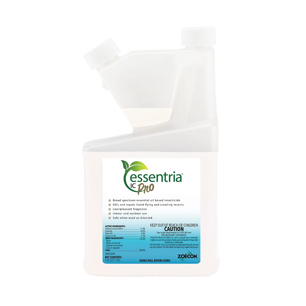 Zoecon Essentria IC-Pro concentrate bottle for indoor and outdoor pest control.