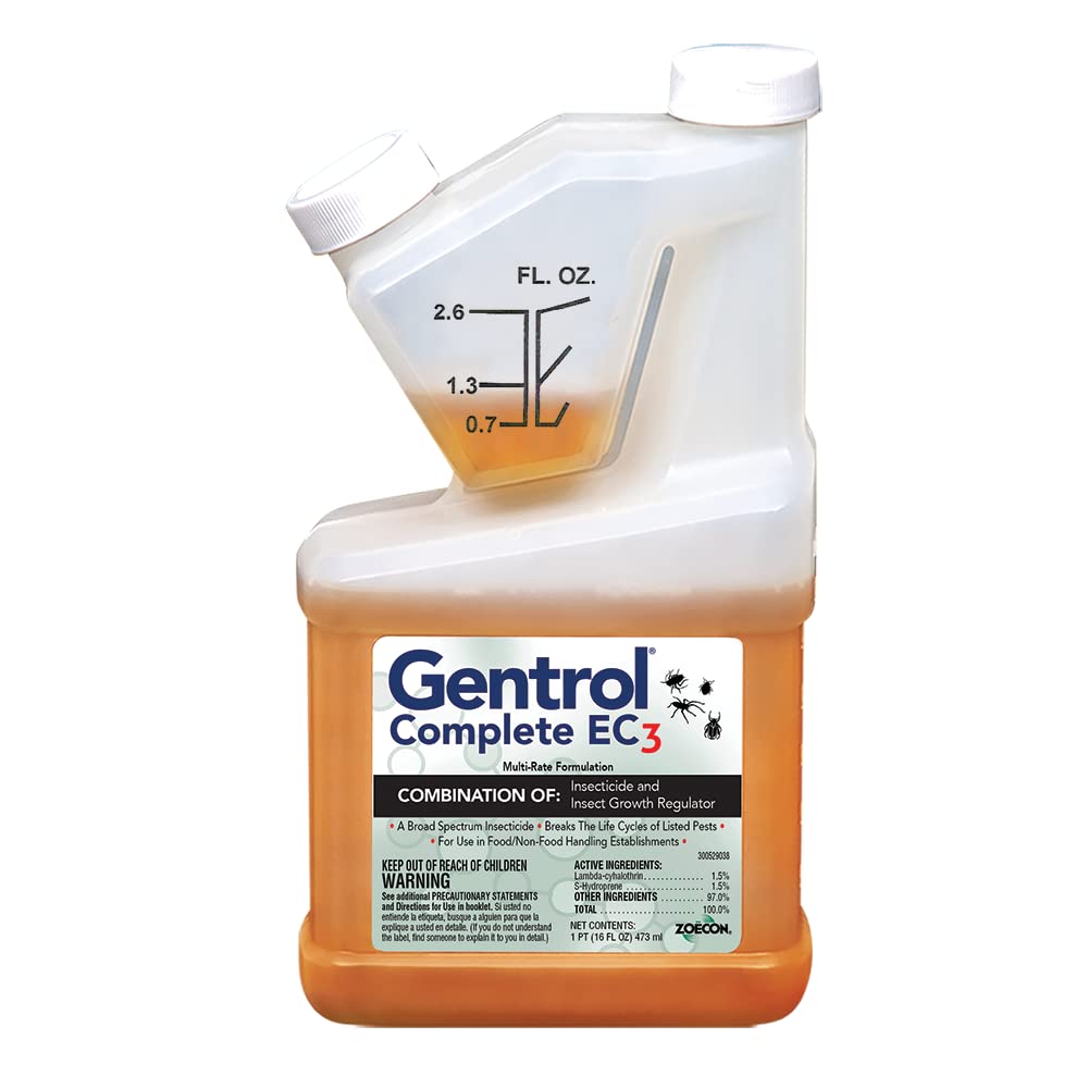 ZOECON Gentrol Complete EC3 orange bottle pour for kitchen pest control with life-cycle disruption