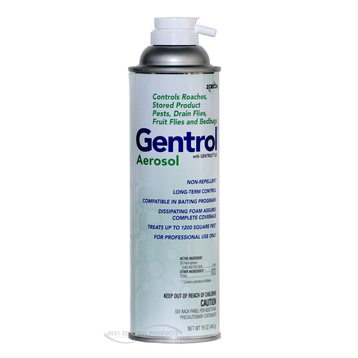 ZOECON Gentrol IGR 16 oz can with visible foam coverage for comprehensive area treatment.