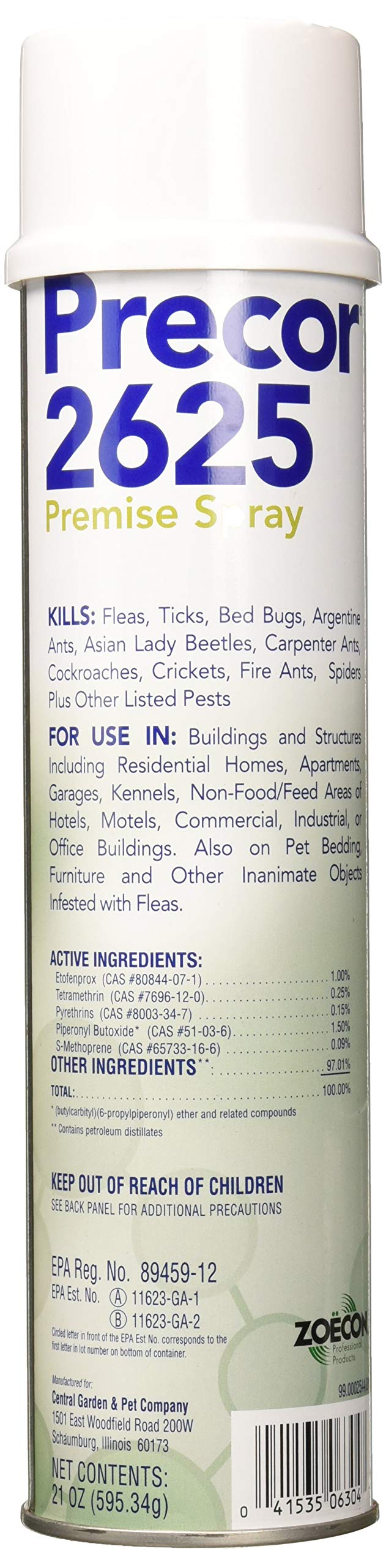 ZOECON Precor 2625 aerosol spray can for indoor pest control