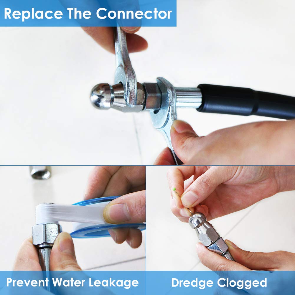 ZOFINE corner nozzle targets tight bends for improved cleaning.