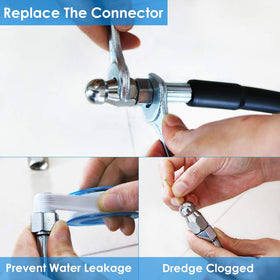 ZOFINE corner nozzle targets tight bends for improved cleaning.