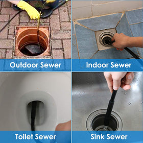 ZOFINE rotating nozzle provides backward spray to move through pipes.