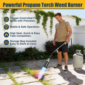 ZOFIZ torch supports weed removal, asphalt work, snow melting, and pipe thawing