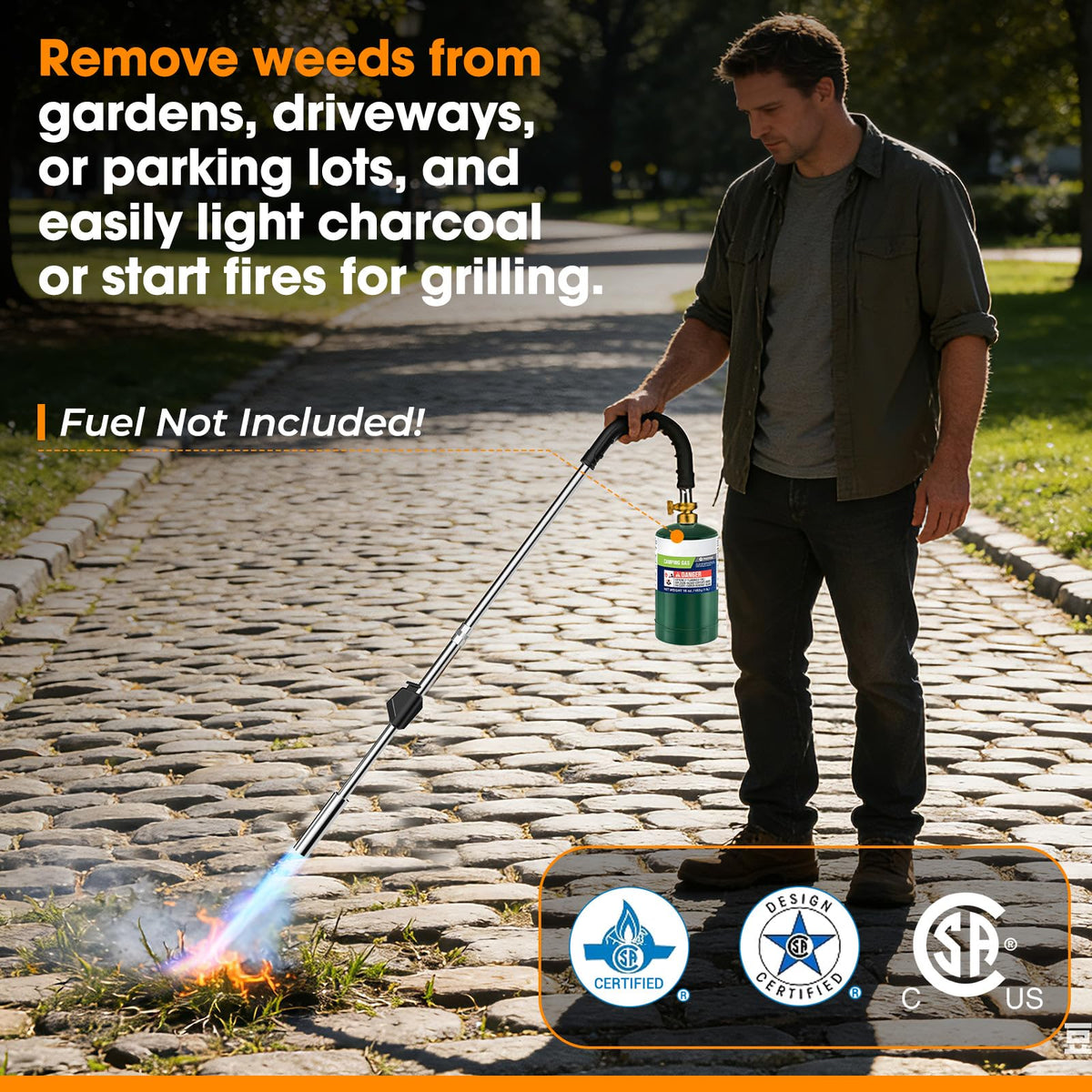 ZOFIZ Weed Torch eco-friendly weed removal without chemicals in crevices