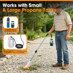 ZOFIZ Weed Torch flame control enables versatile flame sizing for tasks