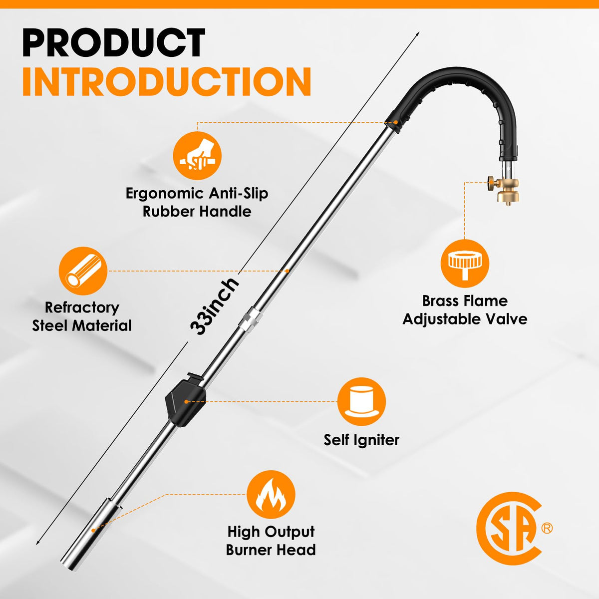 ZOFIZ Weed Torch self-ignition demonstrates quick starts for outdoor tasks
