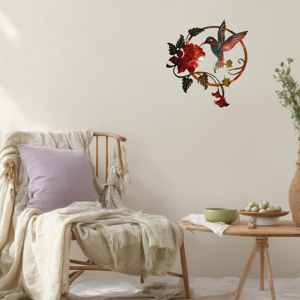 Zoihet red hummingbird wall art used as photography prop
