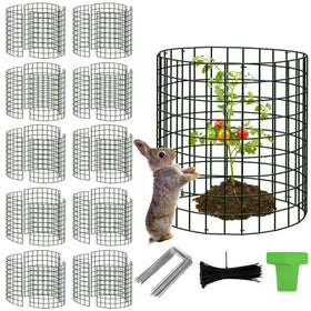 ZOKCC plant cage circle assembly demonstrates quick protection for young plants.