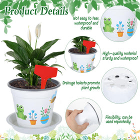 Zoketriton flower pot stickers ready-to-use self-adhesive decorations