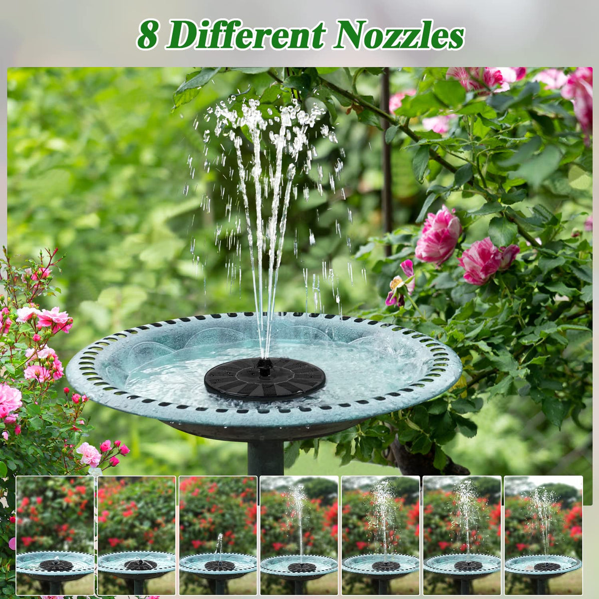 ZOLOCHEL eight-nozzle design creates varied water displays