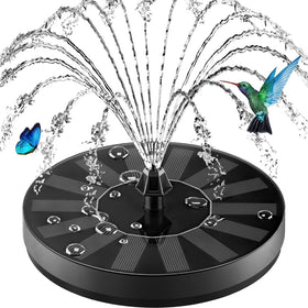 ZOLOCHEL solar fountain with glass cover for stable outdoor spray