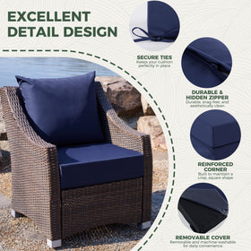 Zonamat adjustable ties prevent cushion slipping on windy days