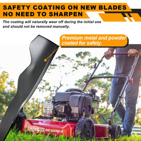 ZONEWO blade features air lift and returns clippings to lawn