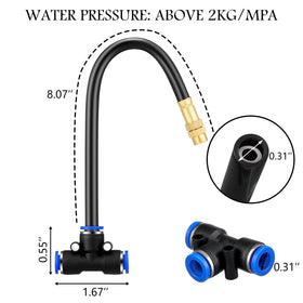 Zonon misting nozzle tee with 360-degree rotation for even spray coverage.