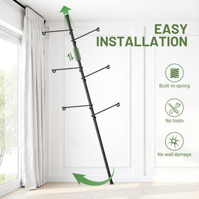 Zononoca sturdy hooks support lightweight ornaments and textiles.