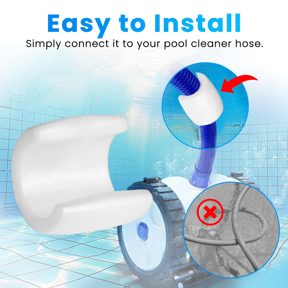 Zookpr anti-tangle floating design helps reduce hose tangling
