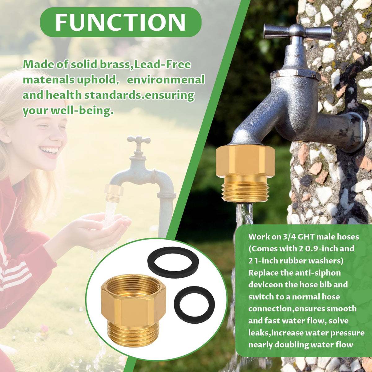 Zookpr two-pack in-use shows versatile outdoor water connections.