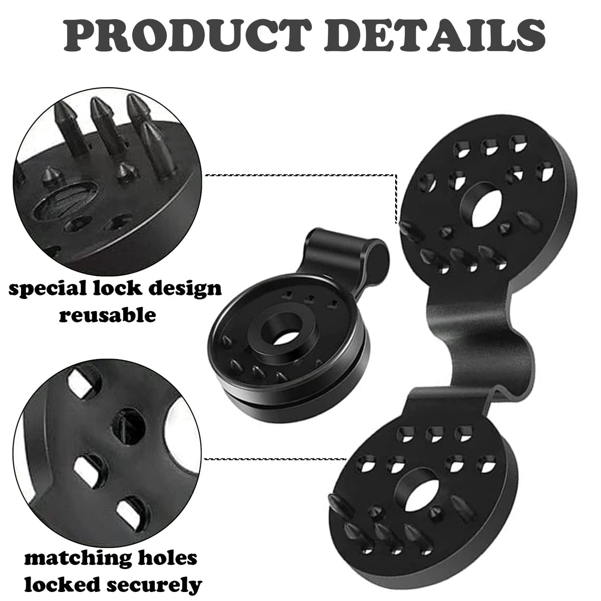 Zoomarlous round plastic clip provides strong grip for awnings and tents.