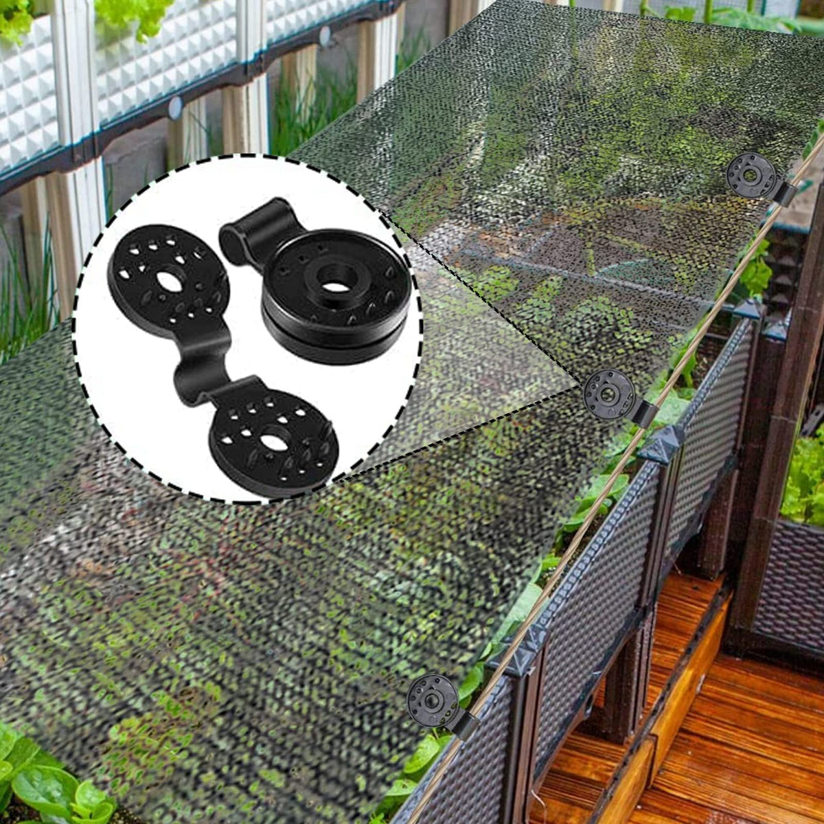 Zoomarlous clips secure tent shade nets during camping.