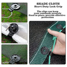 Zoomarlous durable plastic clip withstands rain and wind.